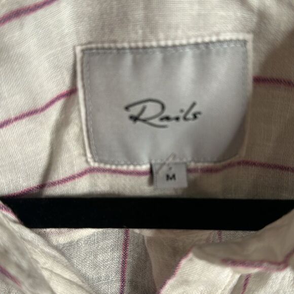 RAILS Charli White / Berry Stripe Top Size M - Picture 6 of 6